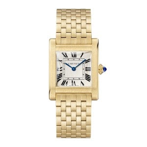 Gold Cartier watch in the Tank Normale collection