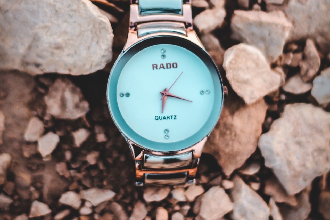 Pink watch by Rado