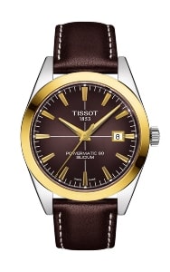 A Tissot T-Classic watch with a leather band