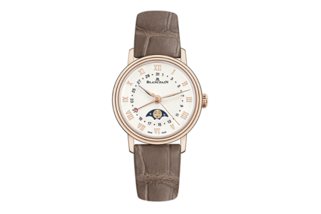 An elegant fall-toned watch from Blancpain, available at Hing Wa Lee Jewelers.