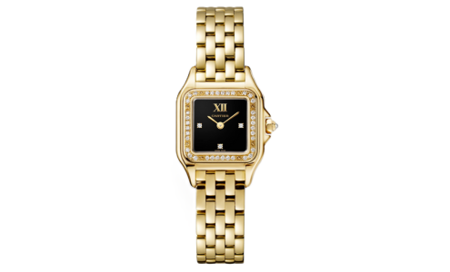 A Panthère de Cartier watch, available at Hing Wa Lee Jewelers.