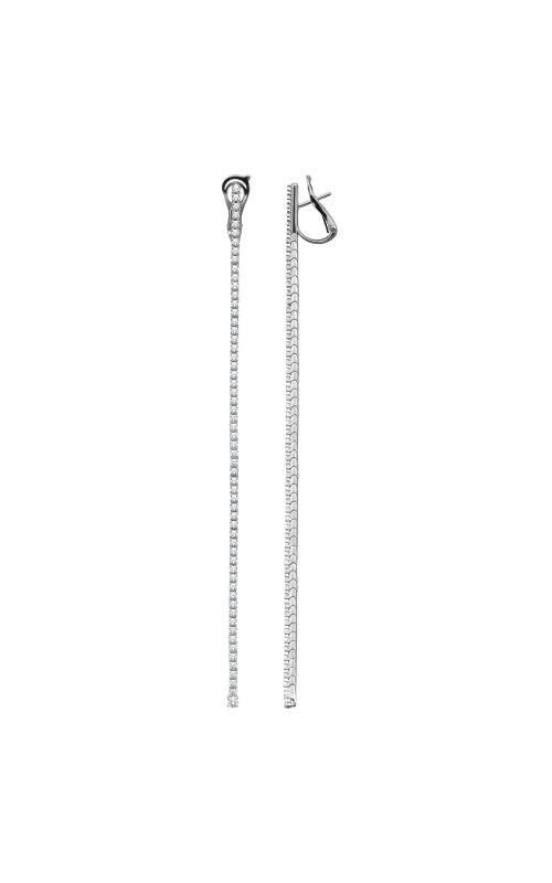 18K White Gold Diamond Tennis Earrings