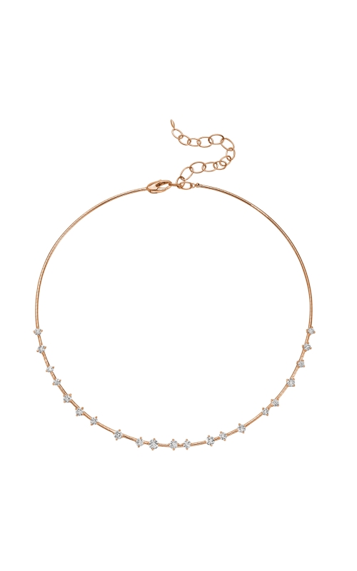 18K Rose Gold Diamond Necklace